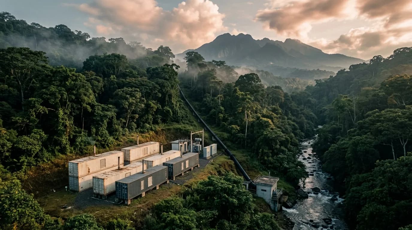 Gwensas — Gwensas Congo : site d'hébergement ASIC Bitcoin CG, énergie hydro, 0.047 €/kWh